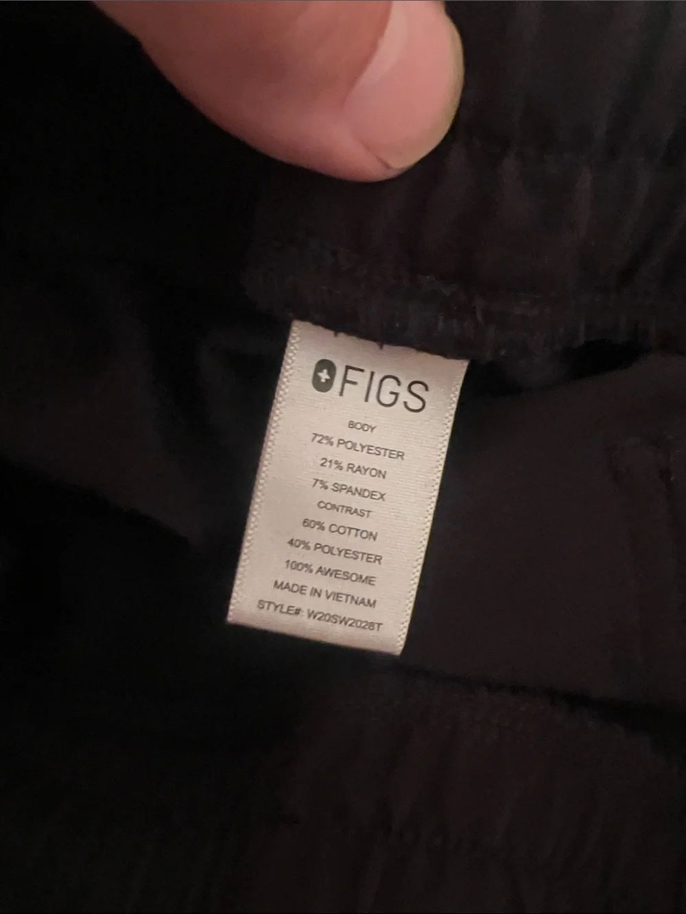 Figs Zamora High-Waisted Jogger Scrub Pants in Black, Women’s Medium Tall